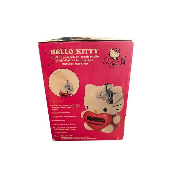 Rare Sanrio Hello Kitty Alarm Projector AM/FM Clock Radio New Unopened Box - Picture 6 of 7